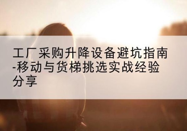 赤坎移动式升降机怎么选-工厂采购升降设备避坑指南-移动与货梯挑选实战经验分享